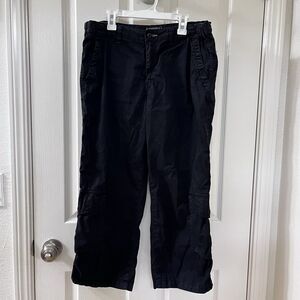 MASON’S Woman Rites Black Cropped Cargo Pants Italy Cotton Woman's Size 48 US 12